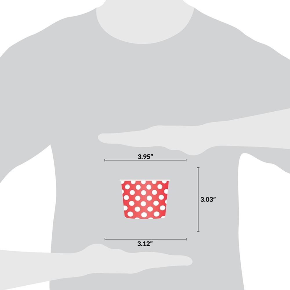 UNIQ® 12 oz Red Polka Dotty Ice Cream Cups