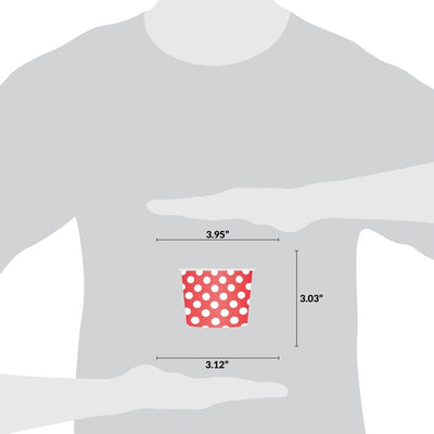 UNIQ® 12 oz Red Polka Dotty Ice Cream Cups