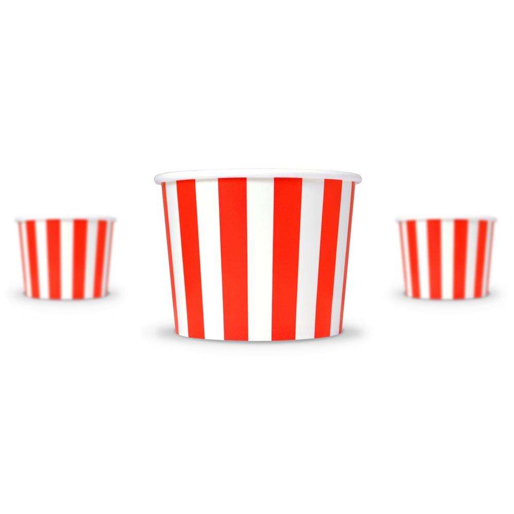 UNIQ® 12 oz Red Striped Madness Ice Cream Cups
