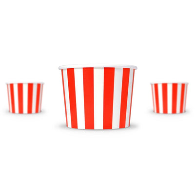 UNIQ® 12 oz Red Striped Madness Ice Cream Cups