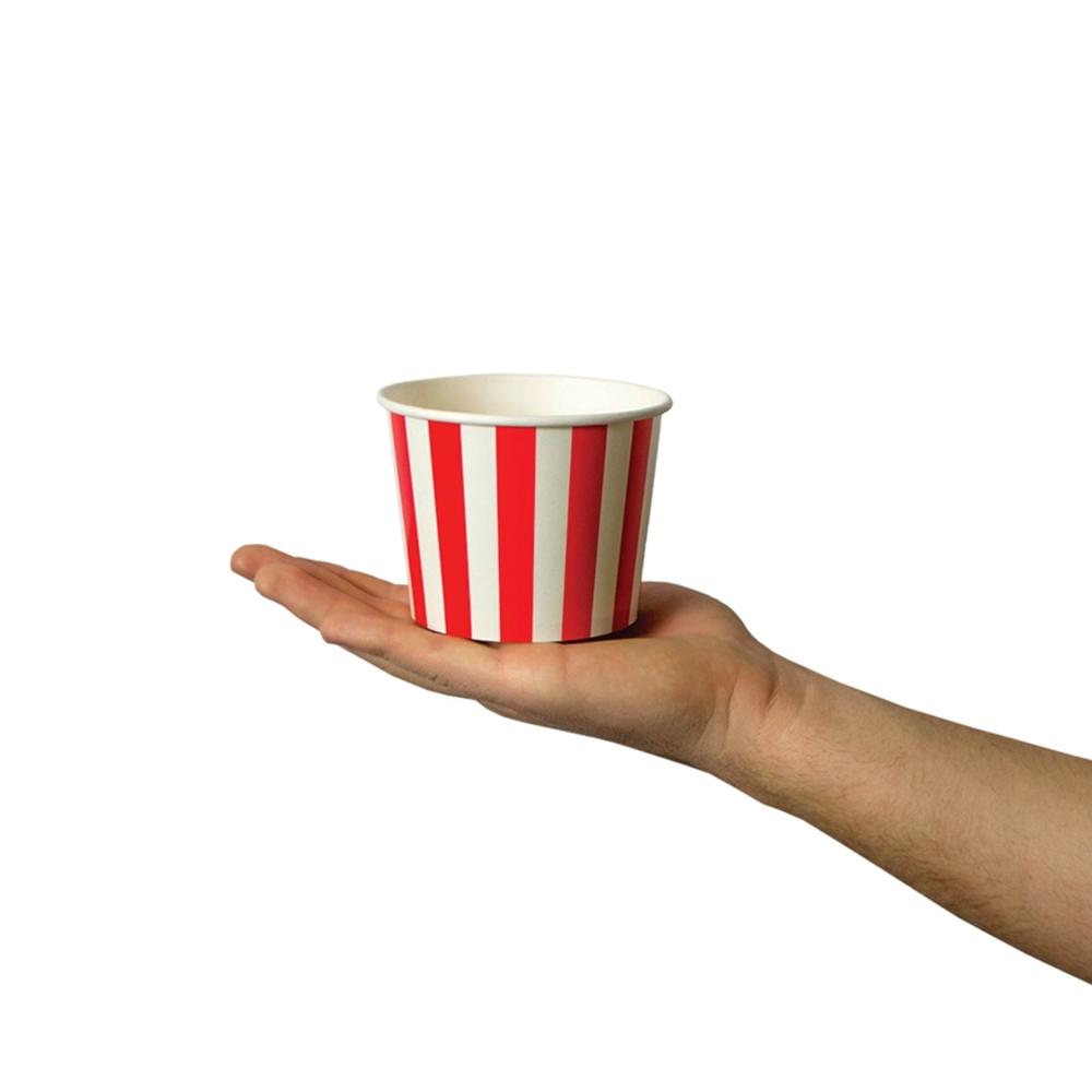 UNIQ® 12 oz Red Striped Madness Ice Cream Cups