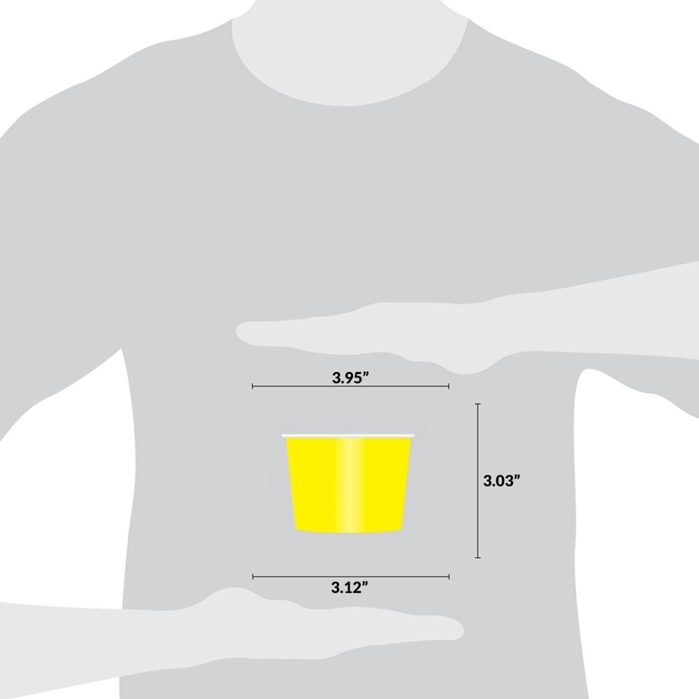 UNIQ® 12 oz Yellow Ice Cream Cups