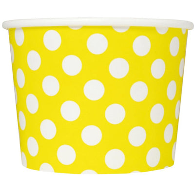 UNIQ® 12 oz Yellow Polka Dotty Ice Cream Cups