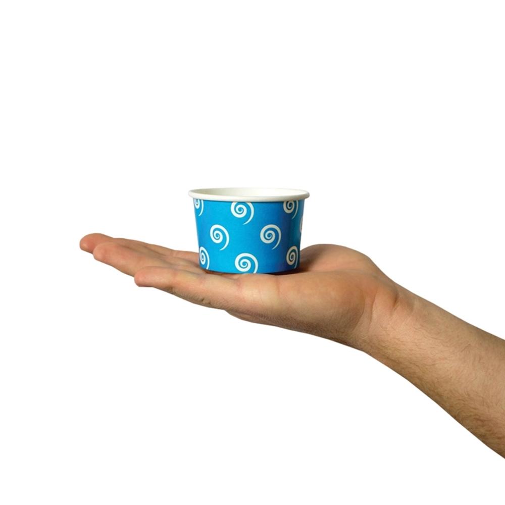 UNIQ® 4 oz Blue Swirls and Twirls Ice Cream Cups