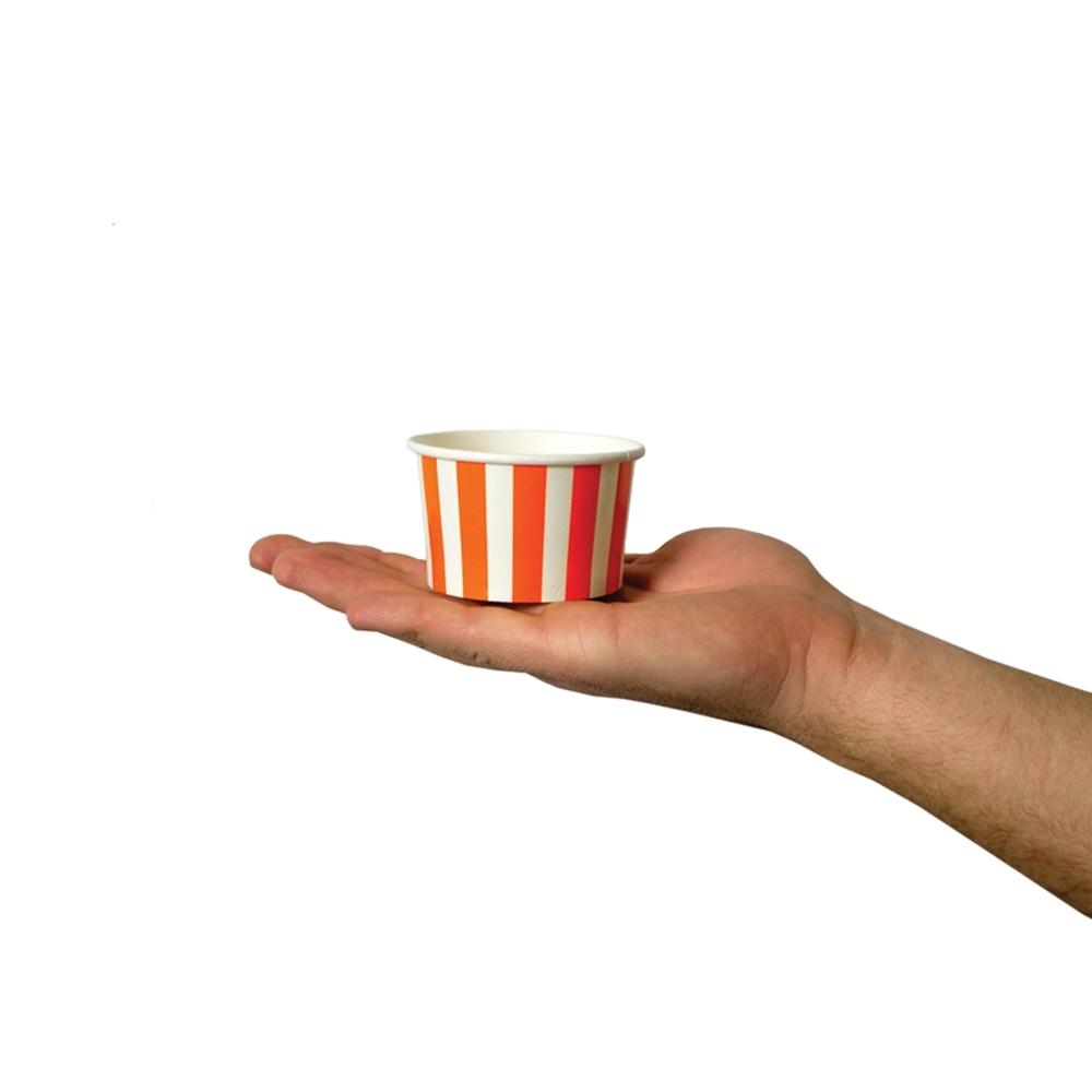 UNIQ® 4 oz Orange Striped Madness Ice Cream Cups