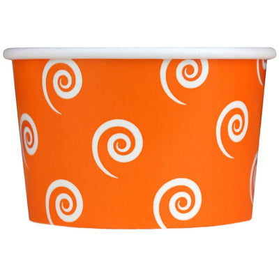UNIQ® 4 oz Orange Swirls and Twirls Ice Cream Cups