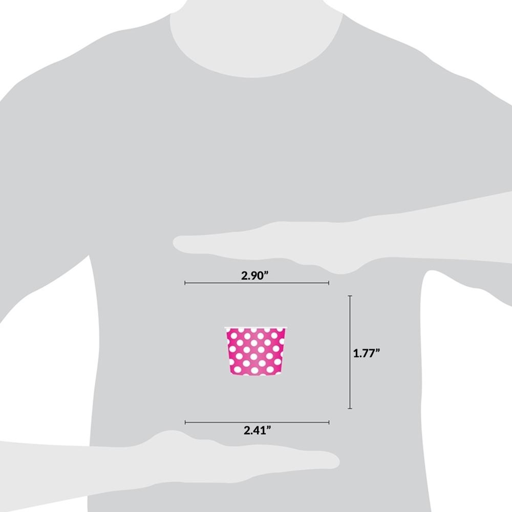 UNIQ® 4 oz Pink Polka Dotty Ice Cream Cups