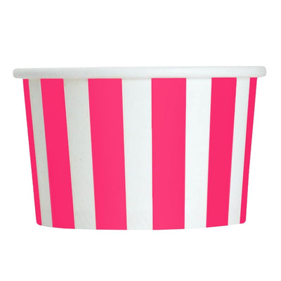UNIQ® 4 oz Pink Striped Madness Ice Cream Cups