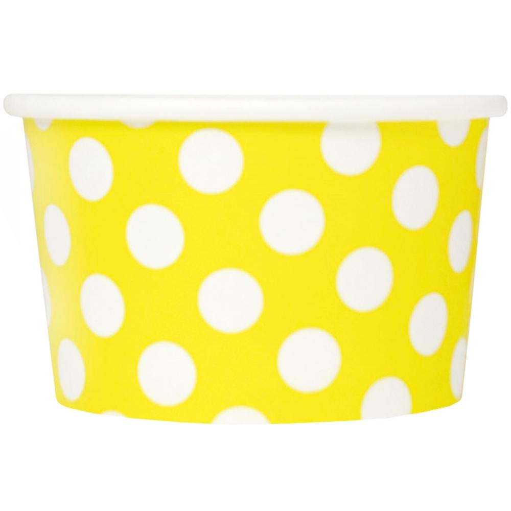 UNIQ® 4 oz Yellow Polka Dotty Ice Cream Cups