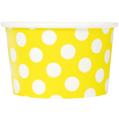 UNIQ® 4 oz Yellow Polka Dotty Ice Cream Cups