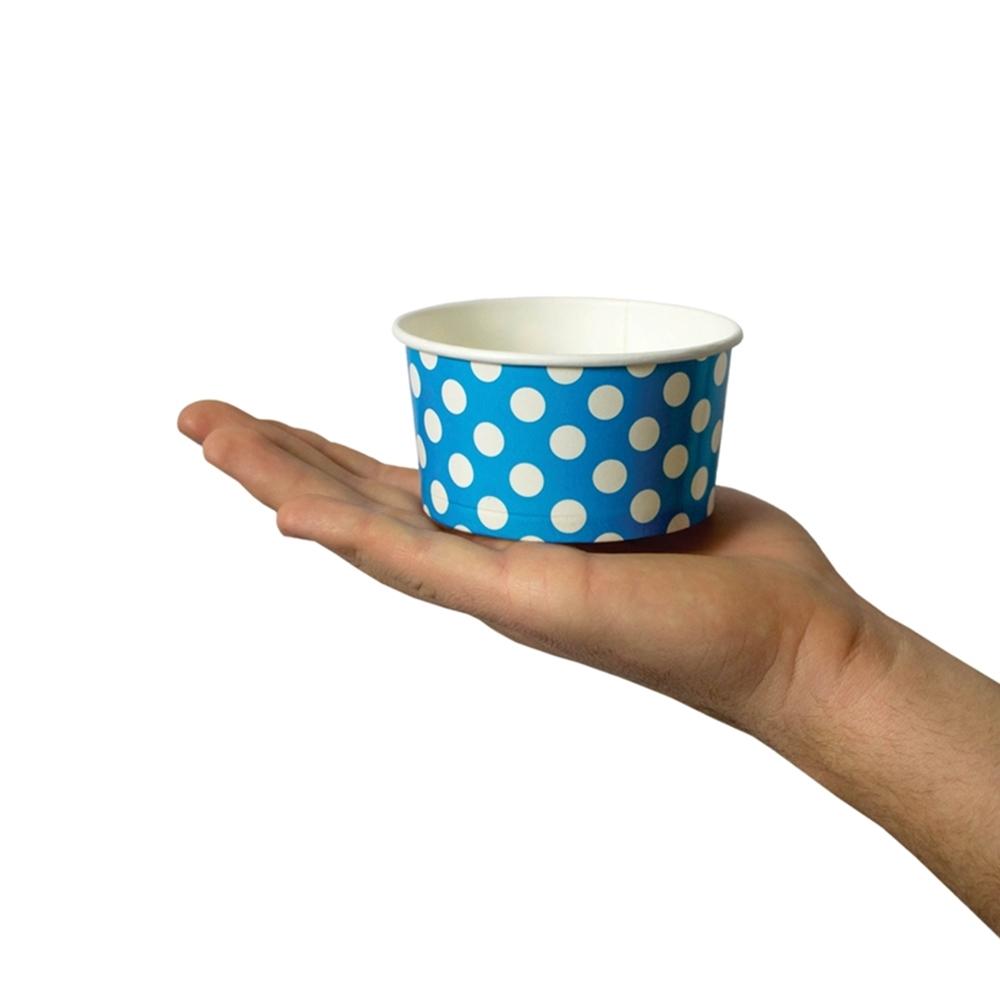 UNIQ® 6 oz Blue Polka Dotty Ice Cream Cups