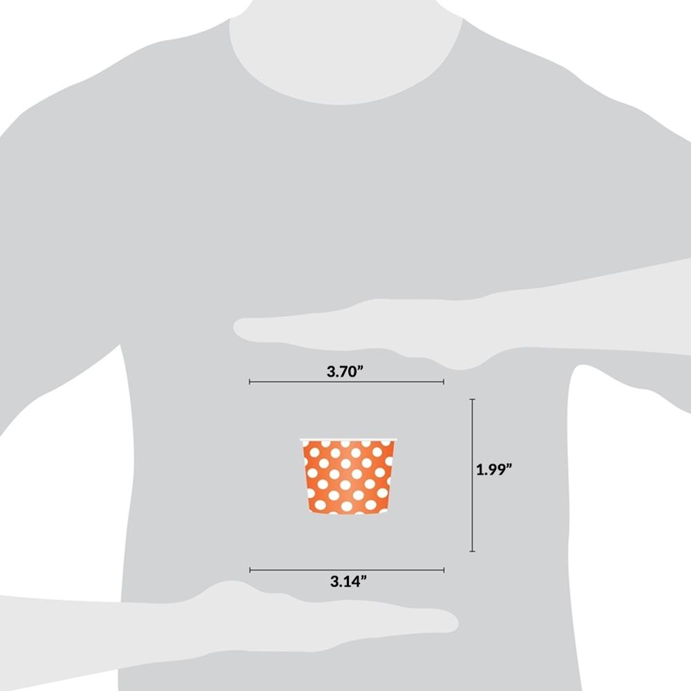 UNIQ® 6 oz Orange Polka Dotty Ice Cream Cups