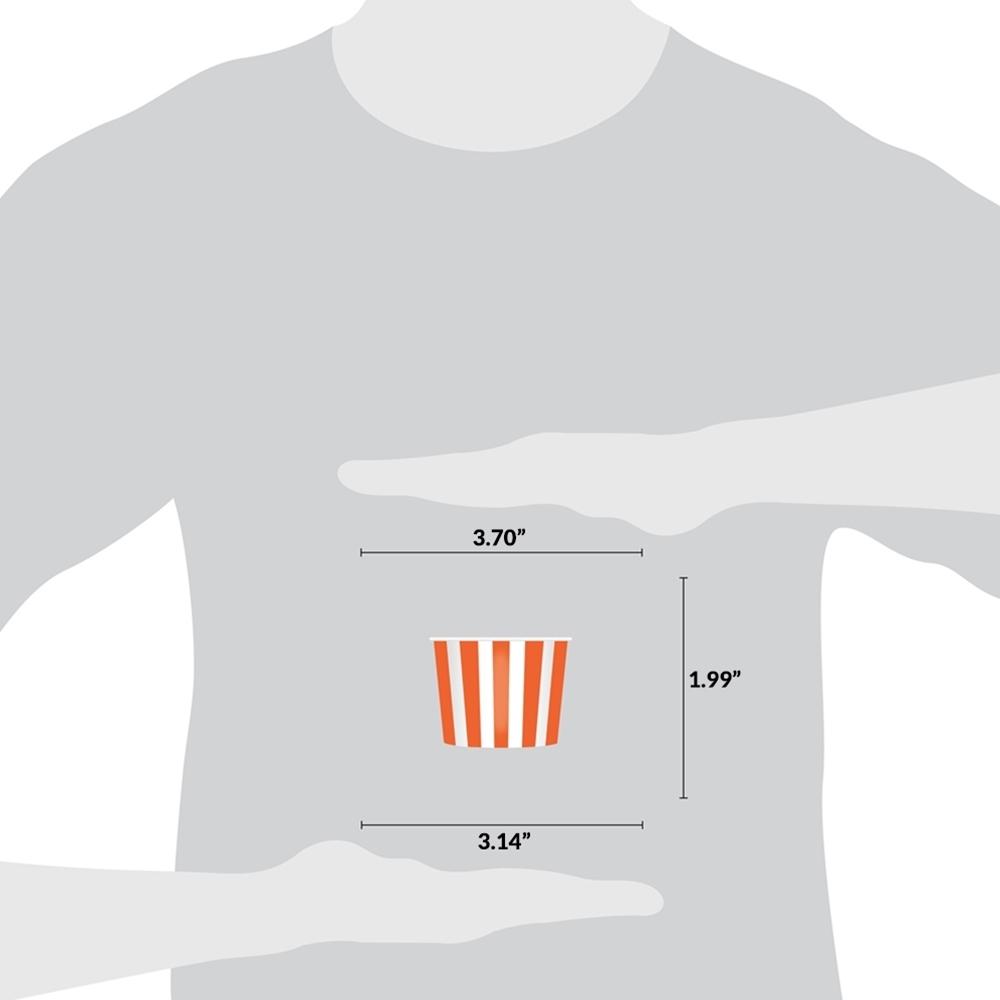 UNIQ® 6 oz Orange Striped Madness Ice Cream Cups