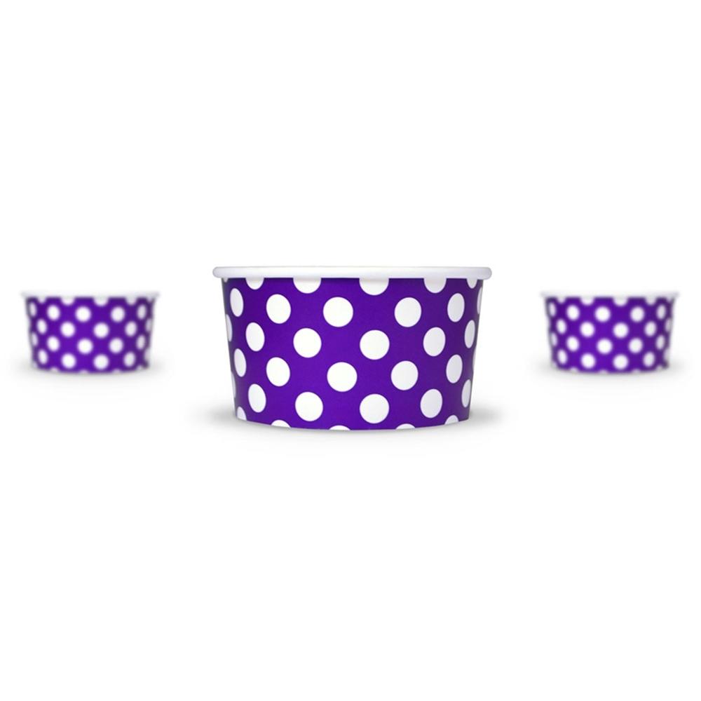 UNIQ® 6 oz Purple Polka Dotty Ice Cream Cups