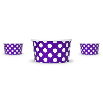 UNIQ® 6 oz Purple Polka Dotty Ice Cream Cups