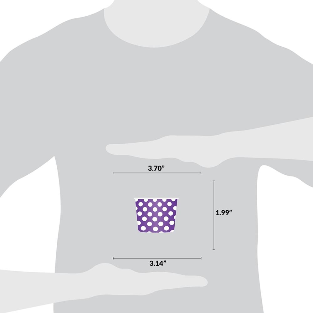 UNIQ® 6 oz Purple Polka Dotty Ice Cream Cups