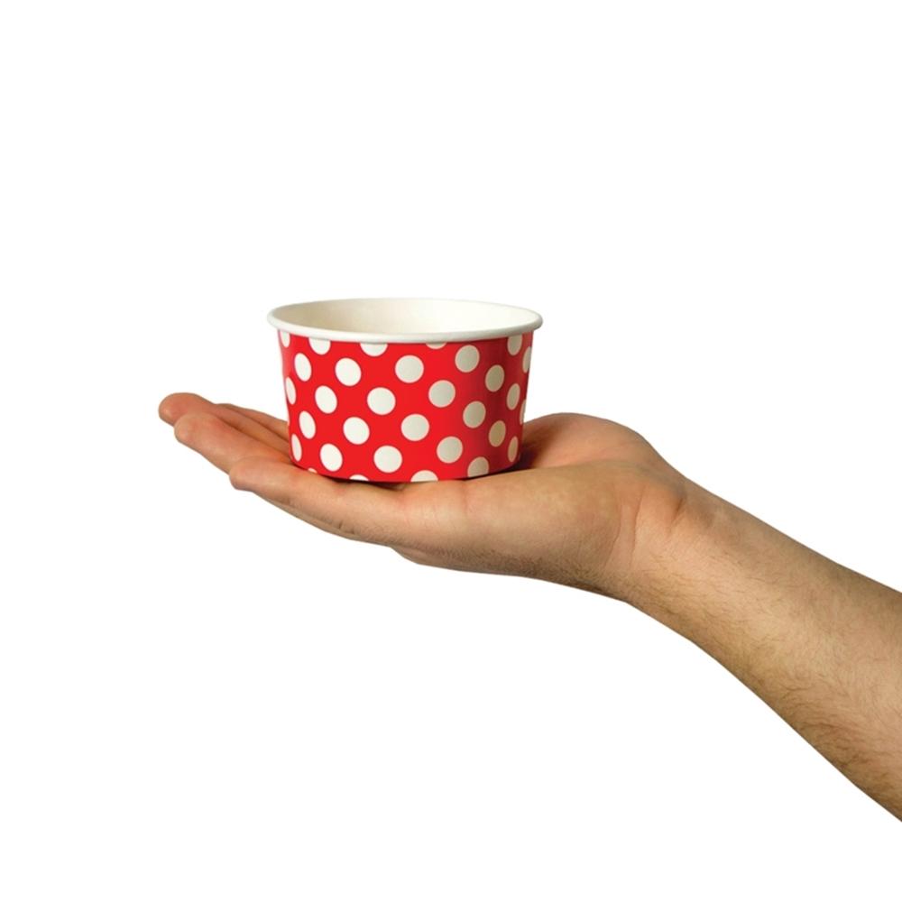 UNIQ® 6 oz Red Polka Dotty Ice Cream Cups
