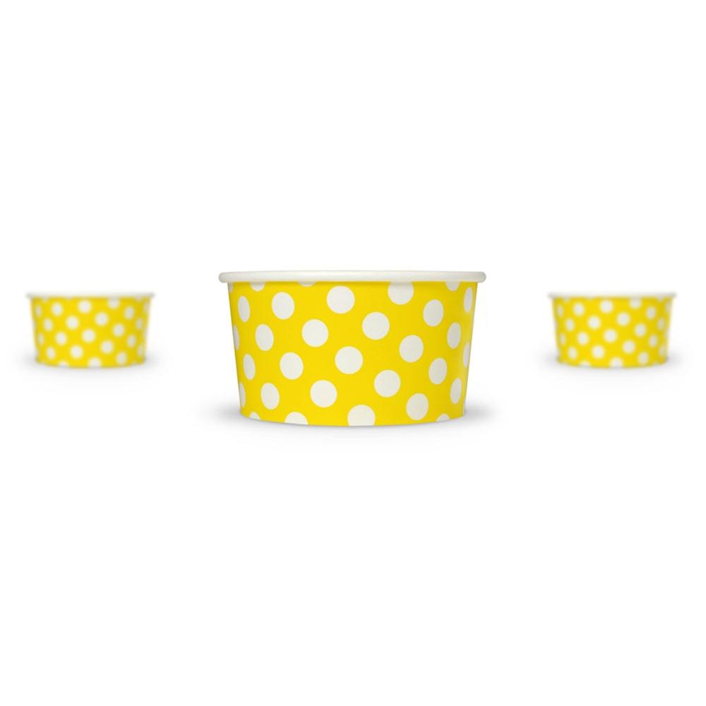 UNIQ® 6 oz Yellow Polka Dotty Ice Cream Cups