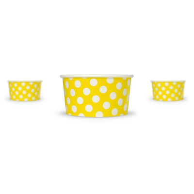 UNIQ® 6 oz Yellow Polka Dotty Ice Cream Cups