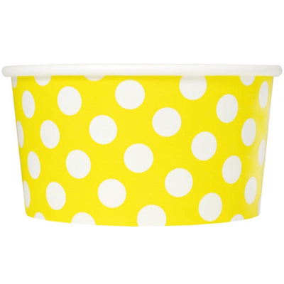 UNIQ® 6 oz Yellow Polka Dotty Ice Cream Cups
