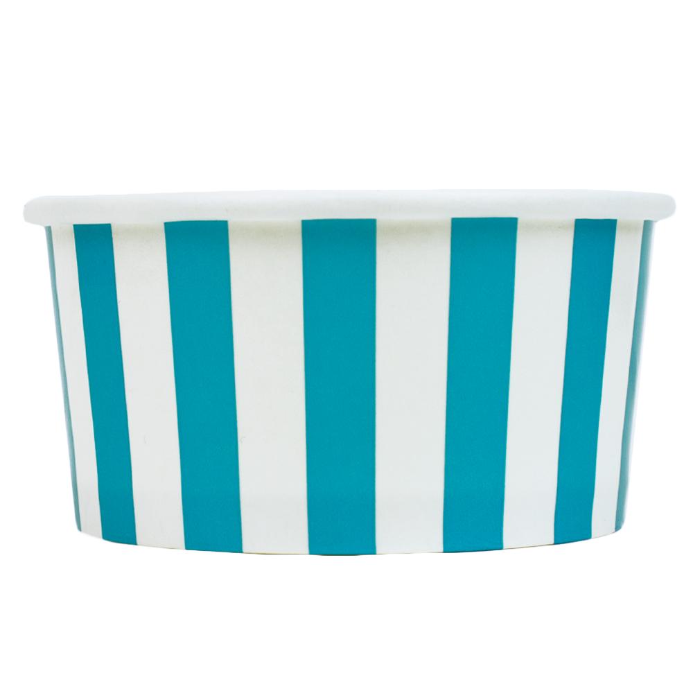 UNIQ® 6 oz Blue Striped Madness Ice Cream Cups