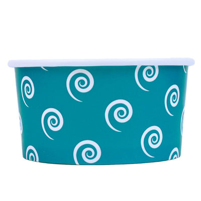 UNIQ® 6 oz Blue Swirls and Twirls Ice Cream Cups