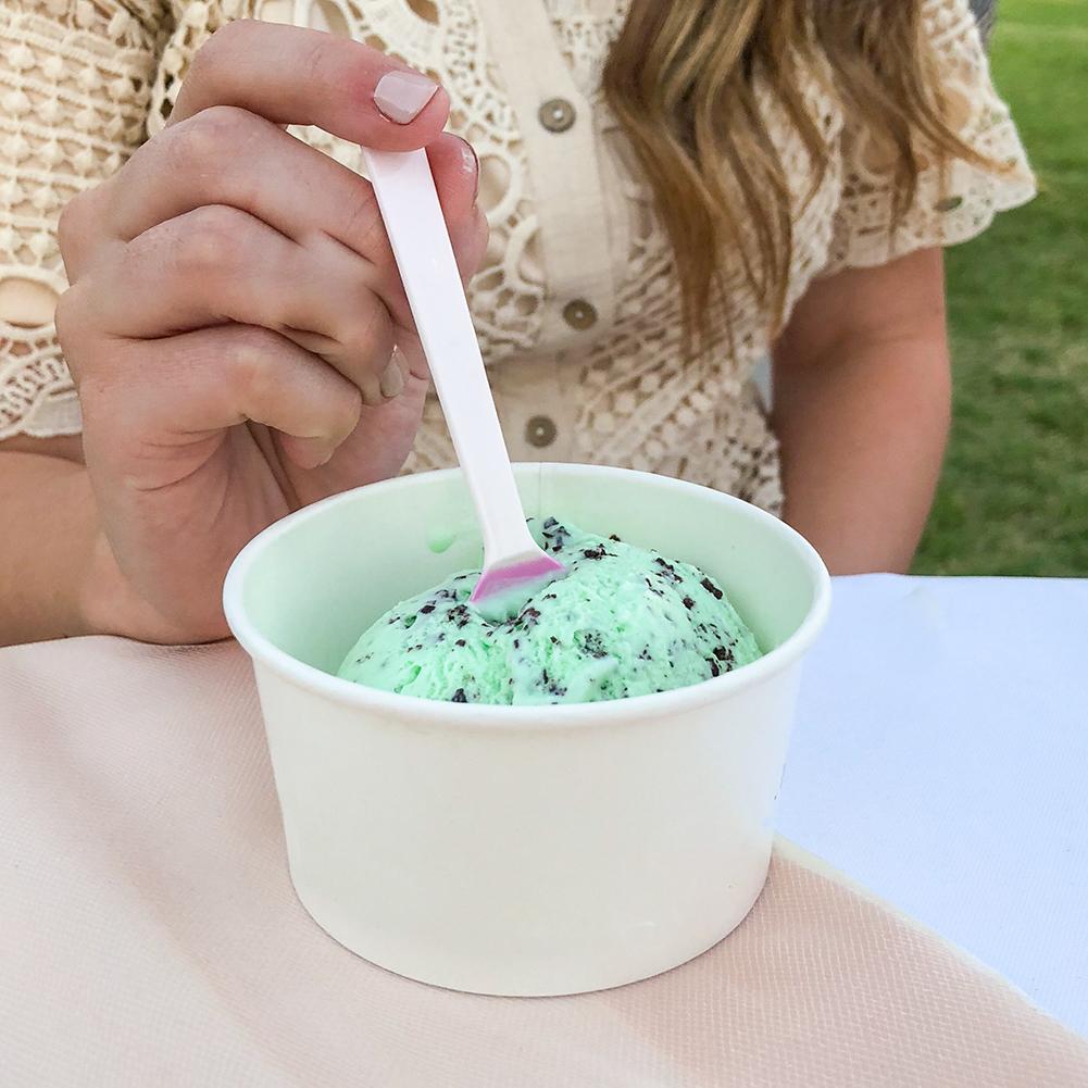 UNIQ® 6 oz White Eco-Friendly Compostable Ice Cream Cups