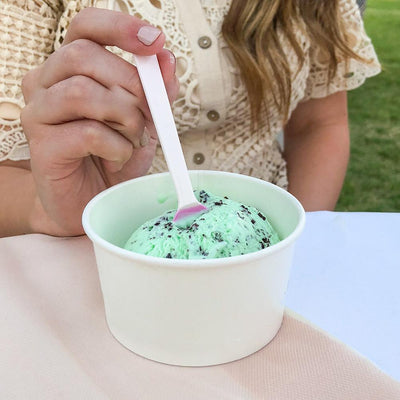 UNIQ® 6 oz White Eco-Friendly Compostable Ice Cream Cups
