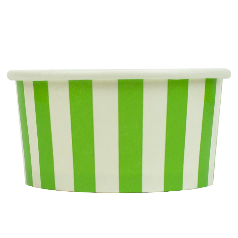 UNIQ® 6 oz Green Striped Madness Ice Cream Cups