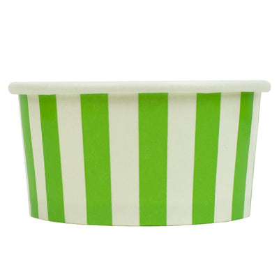 UNIQ® 6 oz Green Striped Madness Ice Cream Cups