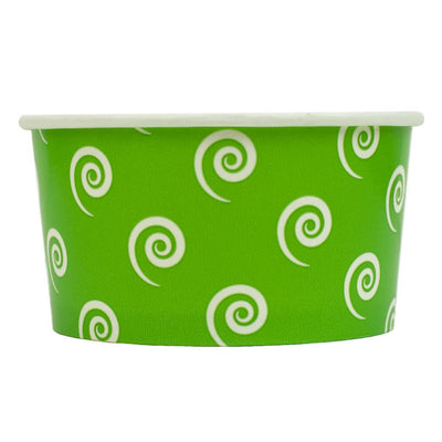 UNIQ® 6 oz Green Swirls and Twirls Ice Cream Cups