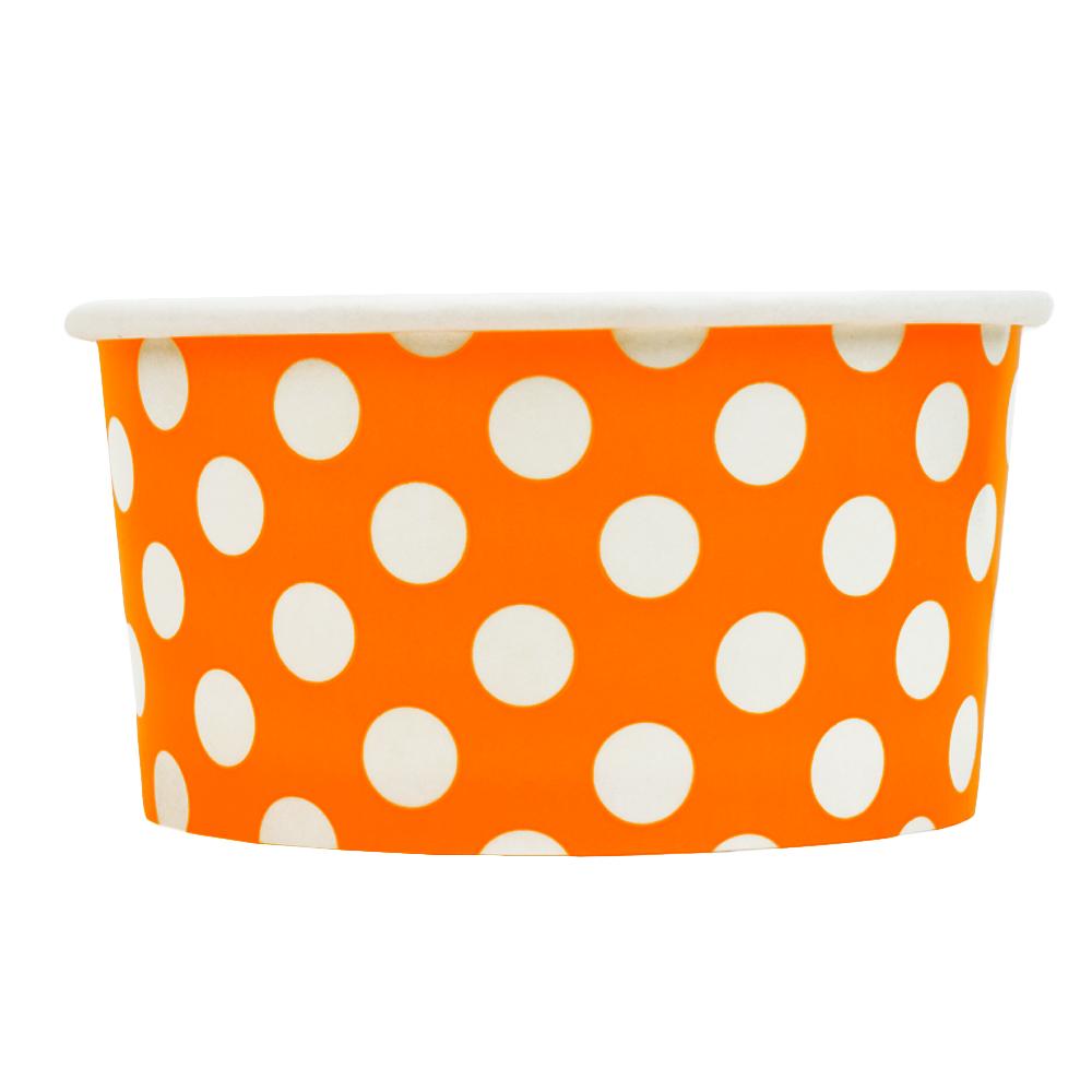 UNIQ® 6 oz Orange Polka Dotty Ice Cream Cups