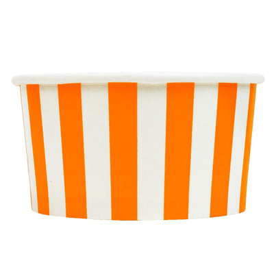 UNIQ® 6 oz Orange Striped Madness Ice Cream Cups