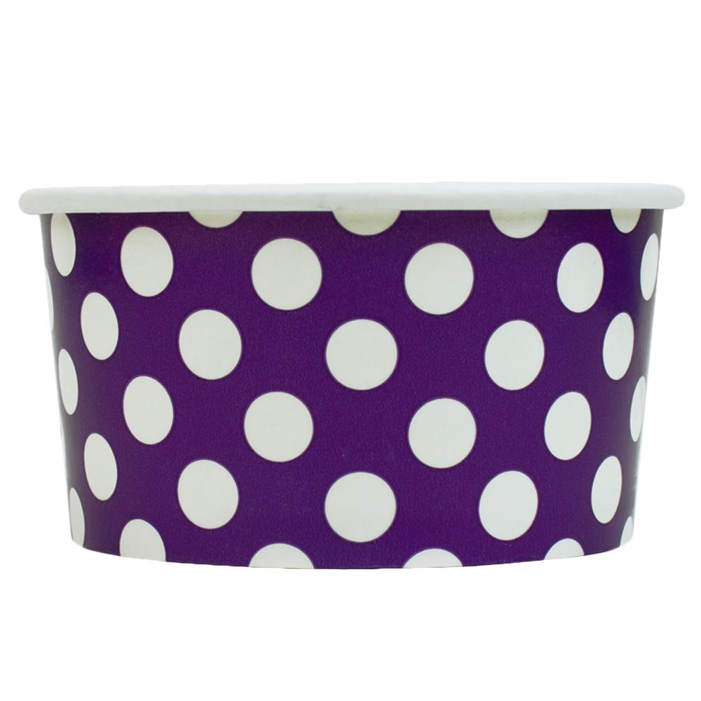 UNIQ® 6 oz Purple Polka Dotty Ice Cream Cups