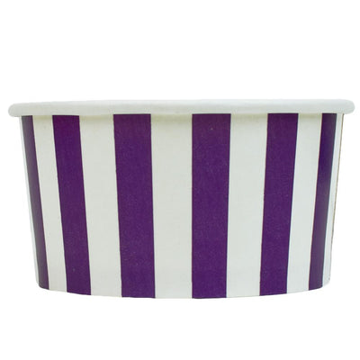 UNIQ® 6 oz Purple Striped Madness Ice Cream Cups