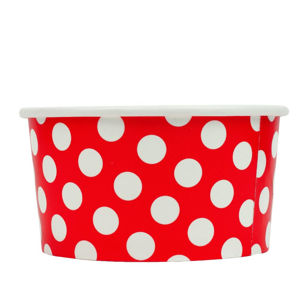 UNIQ® 6 oz Red Polka Dotty Ice Cream Cups