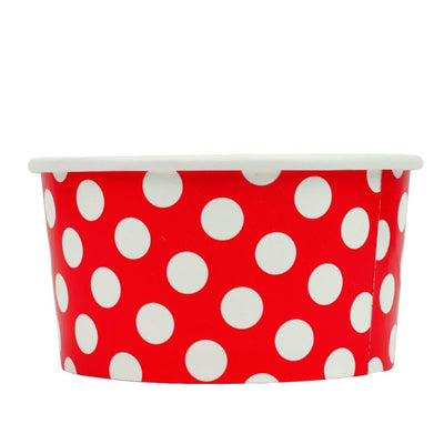 UNIQ® 6 oz Red Polka Dotty Ice Cream Cups