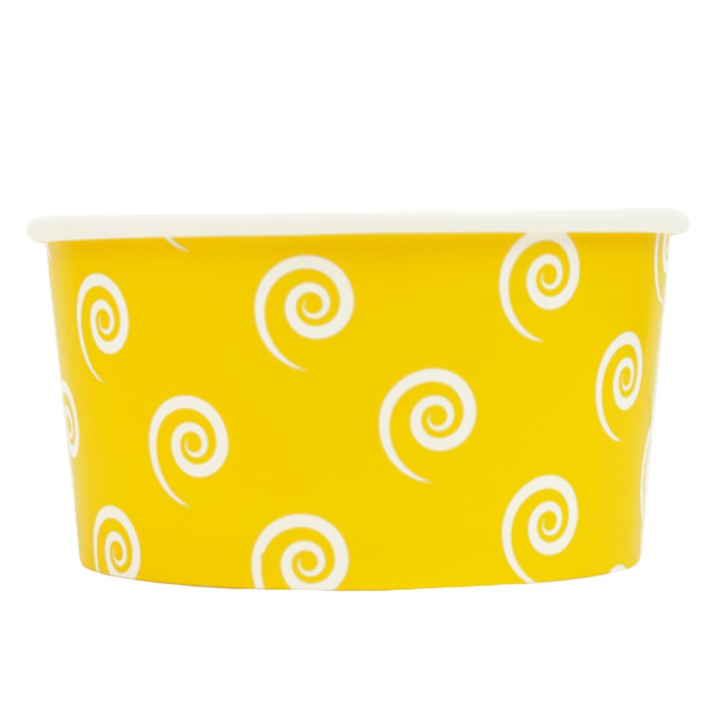 UNIQ® 6 oz Yellow Swirls and Twirls Ice Cream Cups