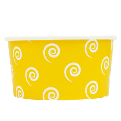 UNIQ® 6 oz Yellow Swirls and Twirls Ice Cream Cups