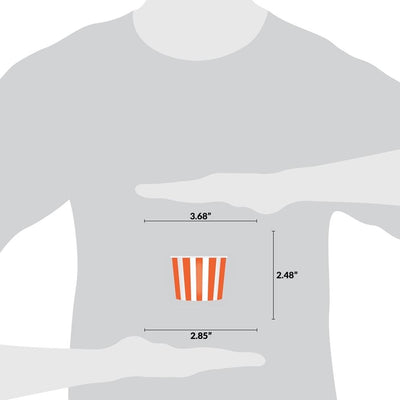 UNIQ® 8 oz Orange Striped Madness Ice Cream Cups