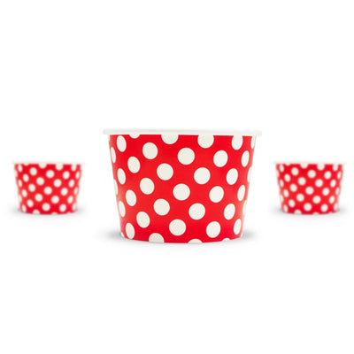 UNIQ® 8 oz Red Polka Dotty Ice Cream Cups