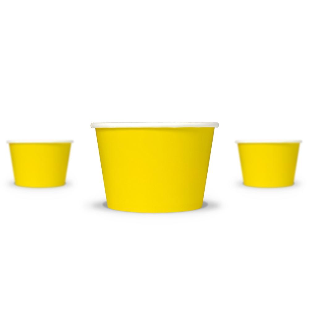 UNIQ® 8 oz Yellow Ice Cream Cups