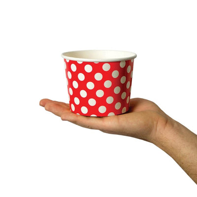 UNIQ® 16 oz Red Polka Dotty Ice Cream Cups