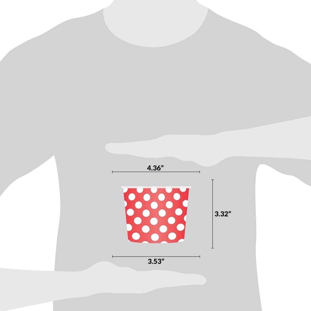 UNIQ® 16 oz Red Polka Dotty Ice Cream Cups