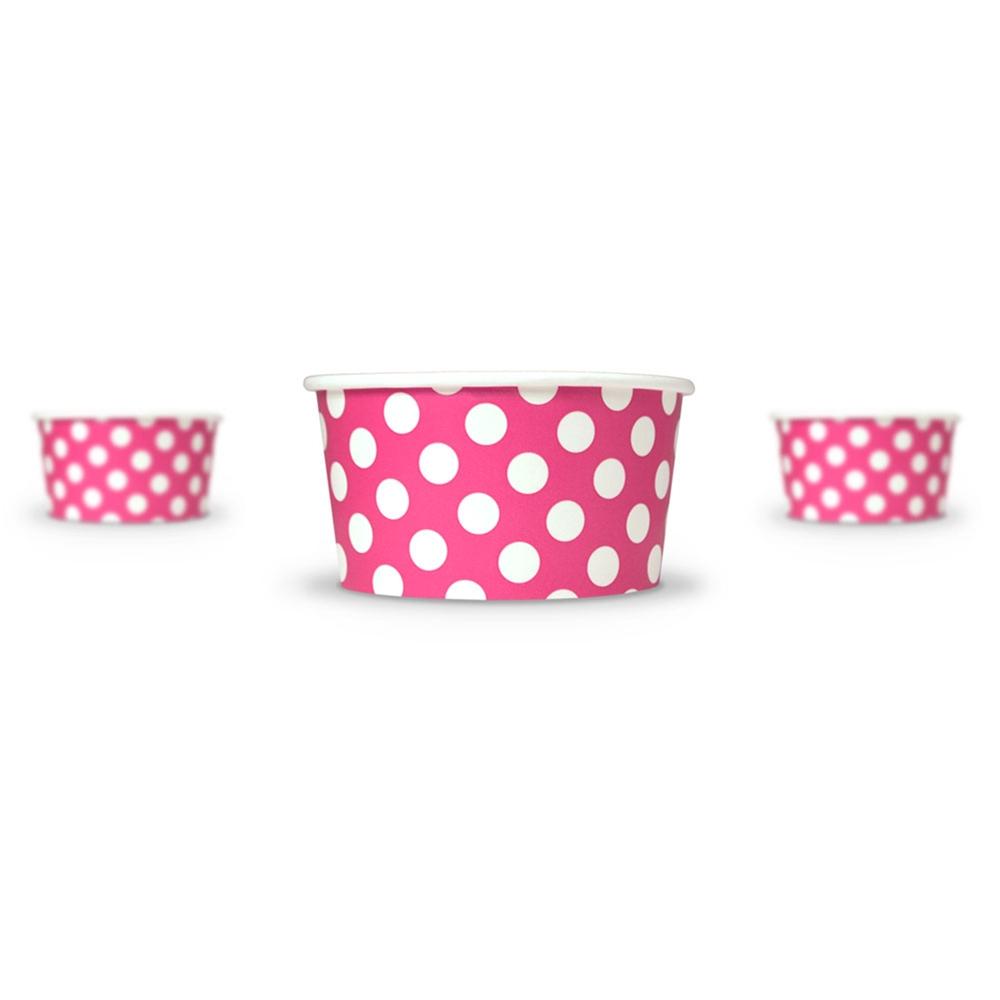 UNIQ® 6 oz Pink Polka Dotty Ice Cream Cups