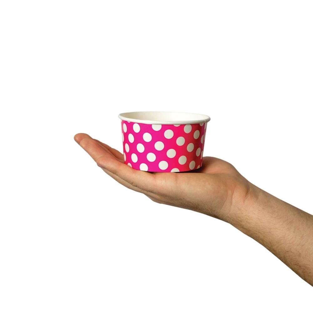 UNIQ® 6 oz Pink Polka Dotty Ice Cream Cups