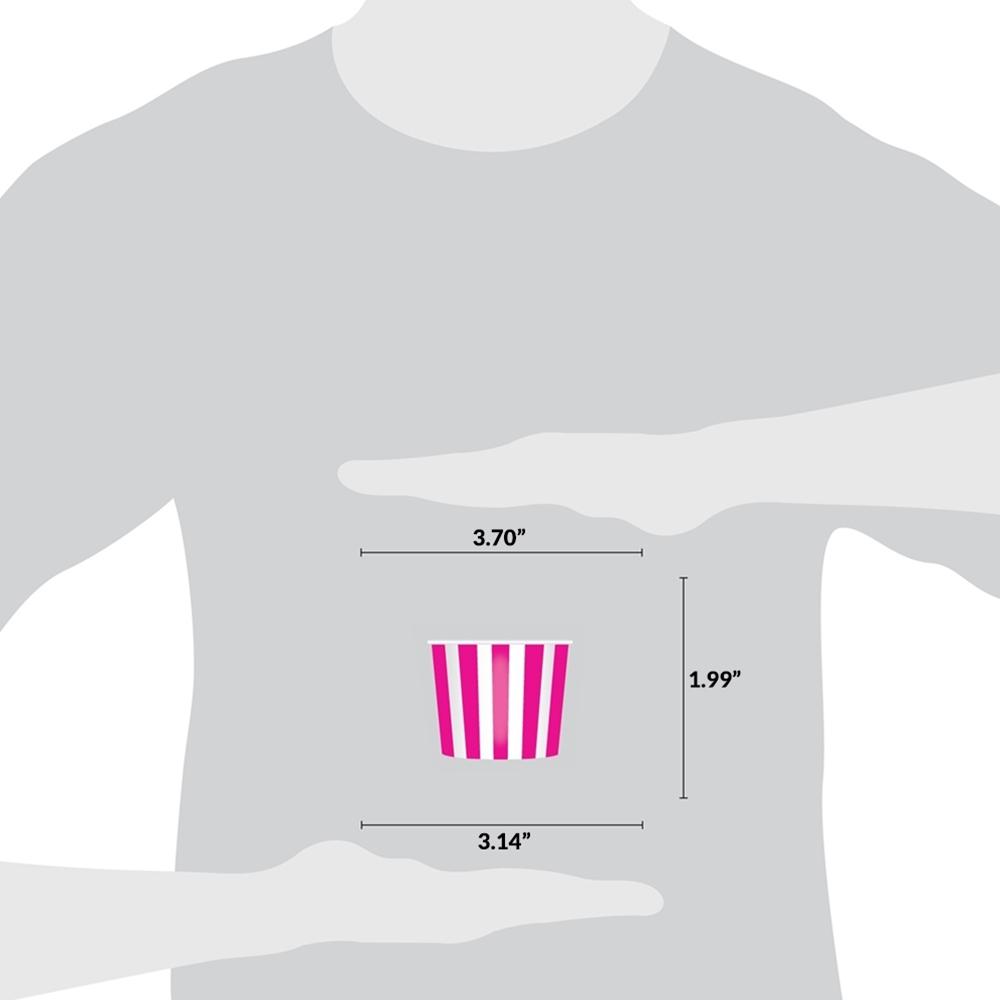 UNIQ® 6 oz Pink Striped Madness Ice Cream Cups