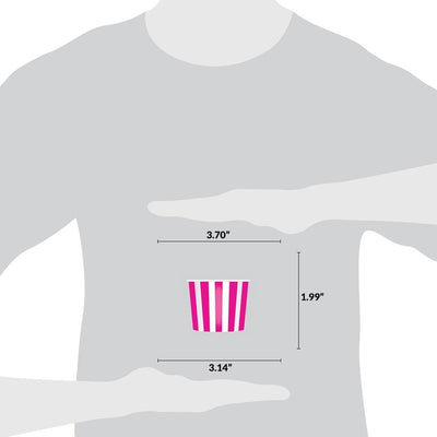 UNIQ® 6 oz Pink Striped Madness Ice Cream Cups