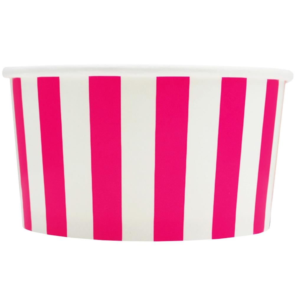 UNIQ® 6 oz Pink Striped Madness Ice Cream Cups