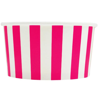 UNIQ® 6 oz Pink Striped Madness Ice Cream Cups